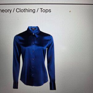 Theory Silk Blouse sz L